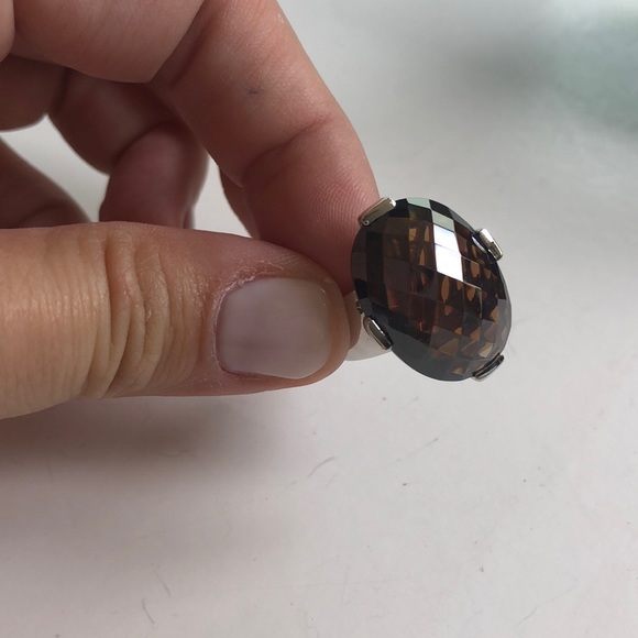 Amber Silver Ring - Picture 3 of 5